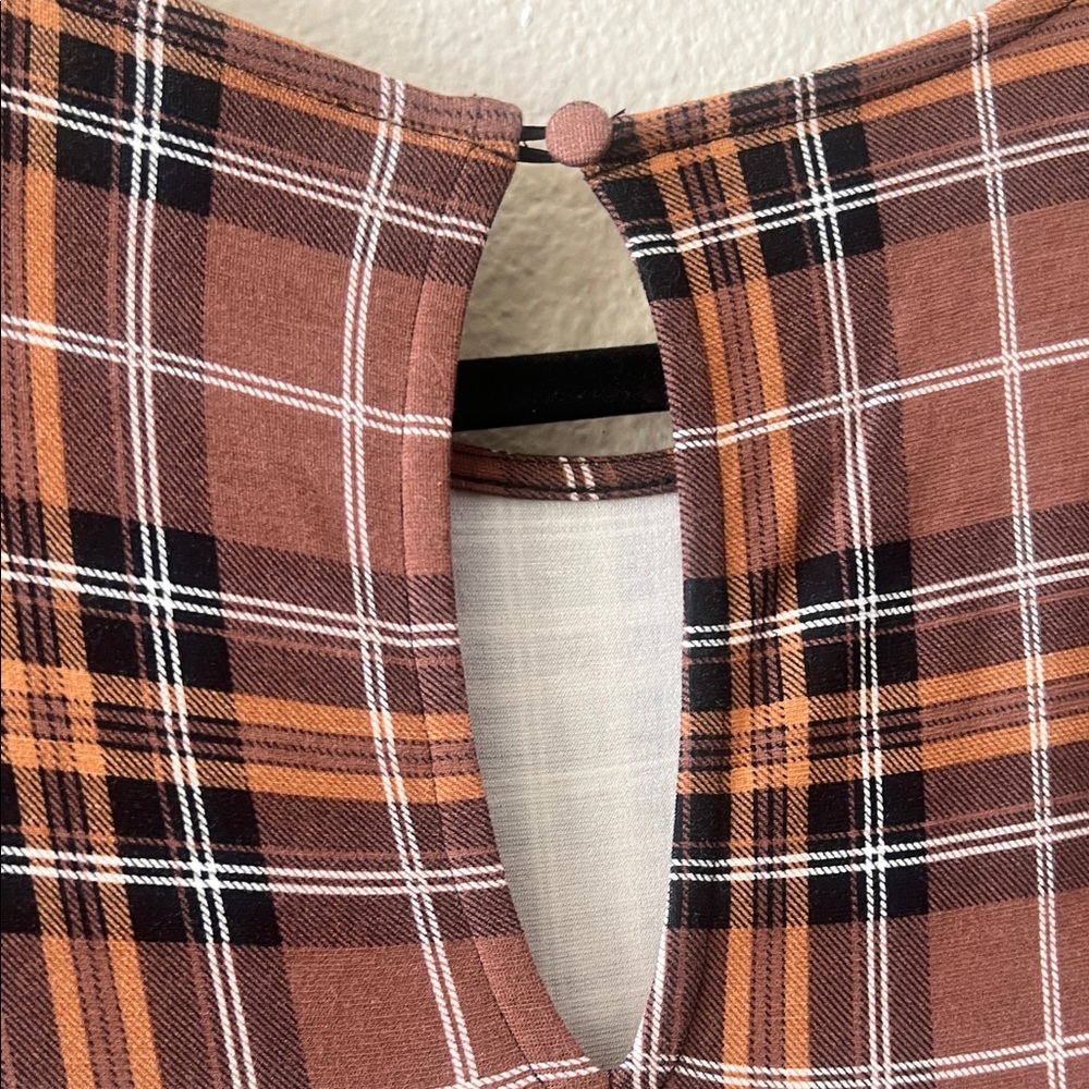 torrid Brown Plaid Midi Dress - Picture 6 of 6